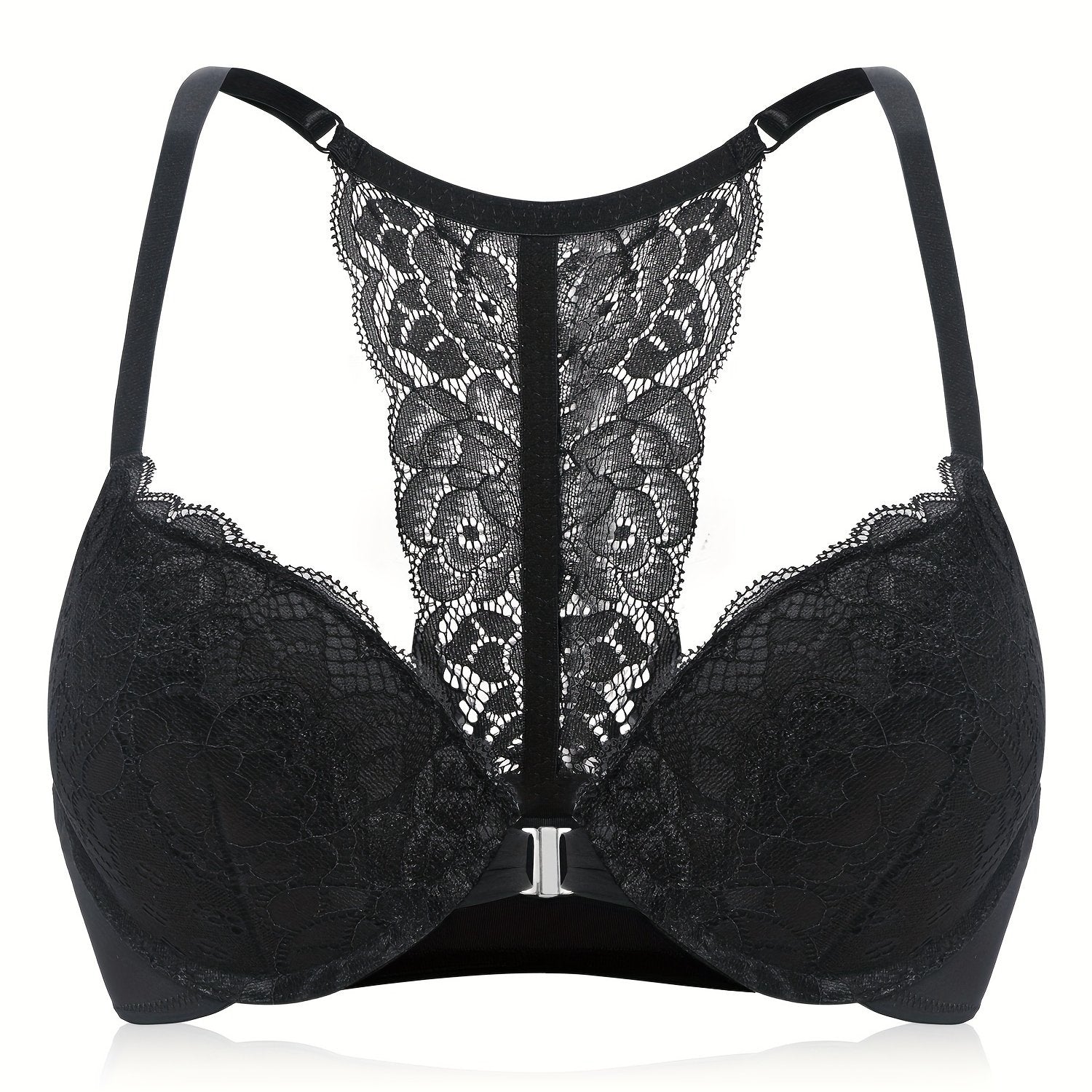 Women's Floral Lace Underwire Bra Seamless Push-Up Lingerie