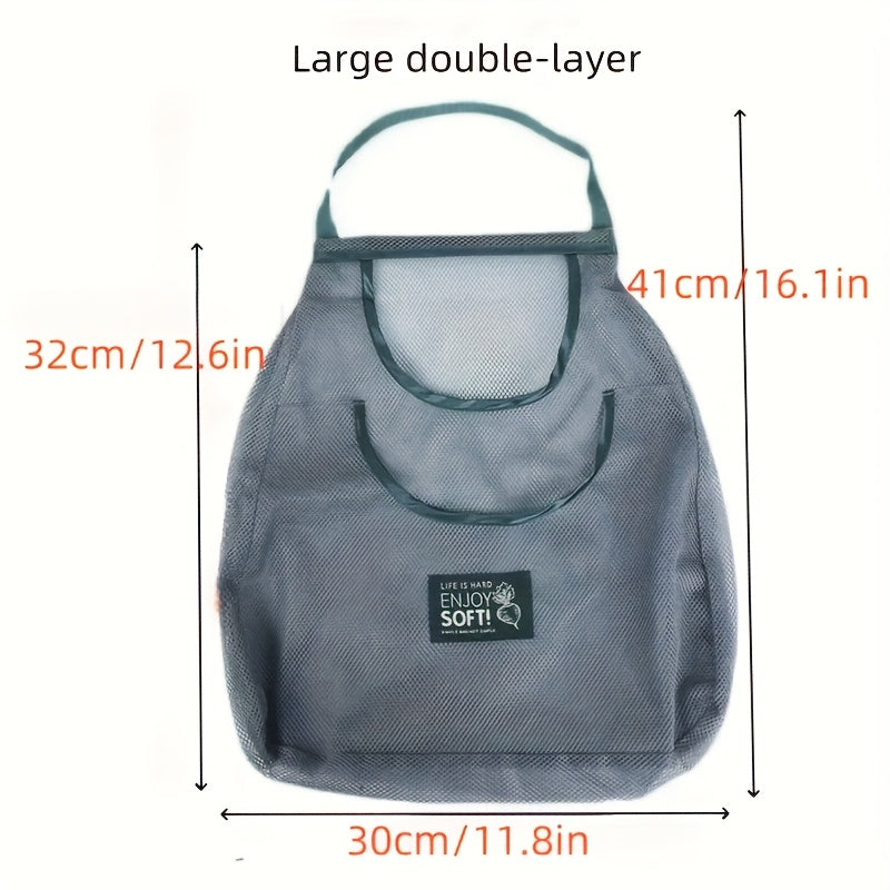 1 Taom saqlash sumkasi, uyda foydalanish uchun, sabzavotlar va mevalarni saqlash uchun mukammal. Zanjabil va sarimsoqni saqlash uchun devorga ham o'rnatilishi mumkin.