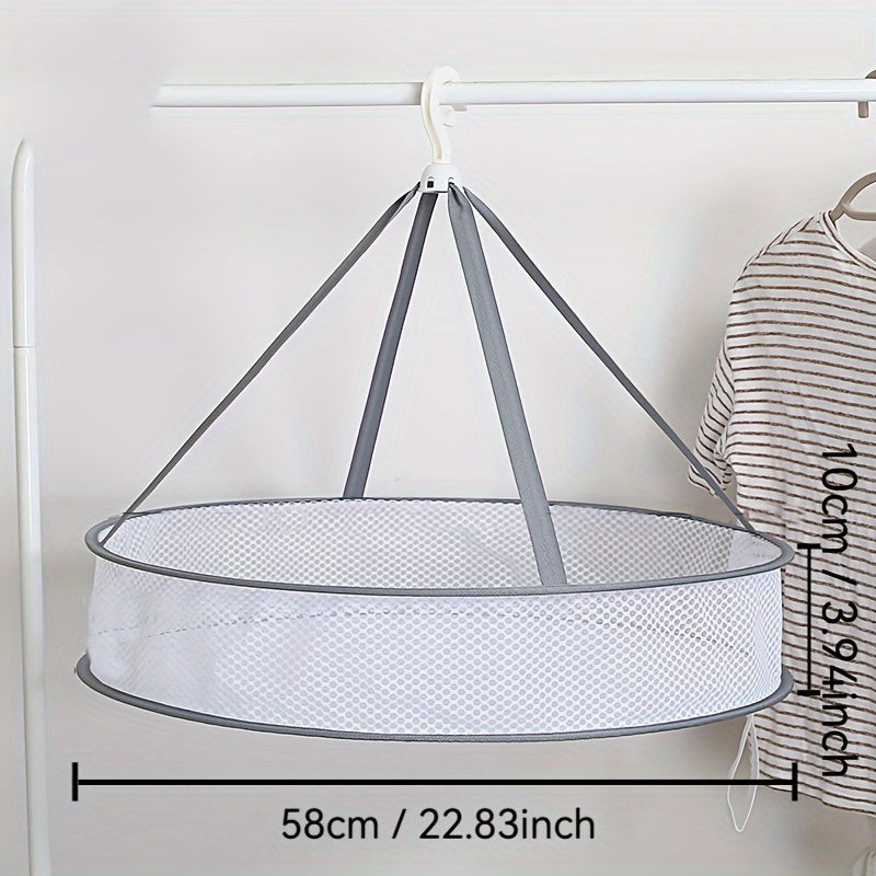Estante de secado de malla de doble capa plegable para ropa interior, calcetines y suéteres, bandeja portátil para viajes