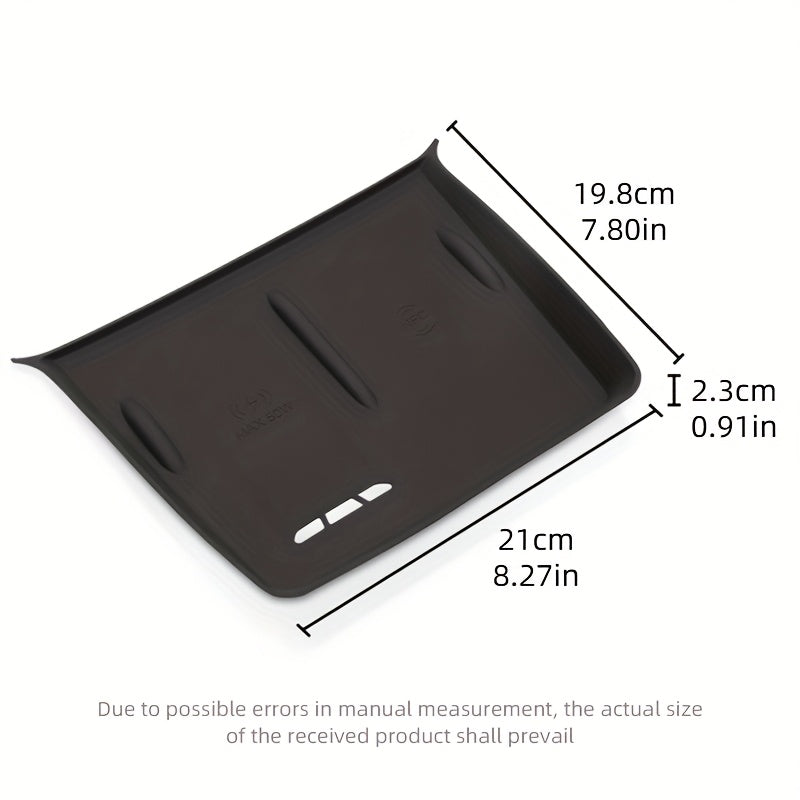 Silicone Center Console Pad Shock Absorbent Phone Holder With Charging Indicator