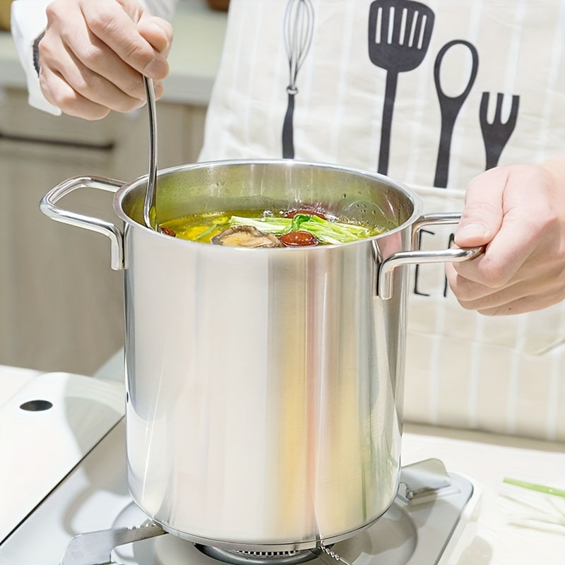 Stainless Steel Fryer Pot with Basket, Versatile Deep Soup Cooker for Frying and Boiling