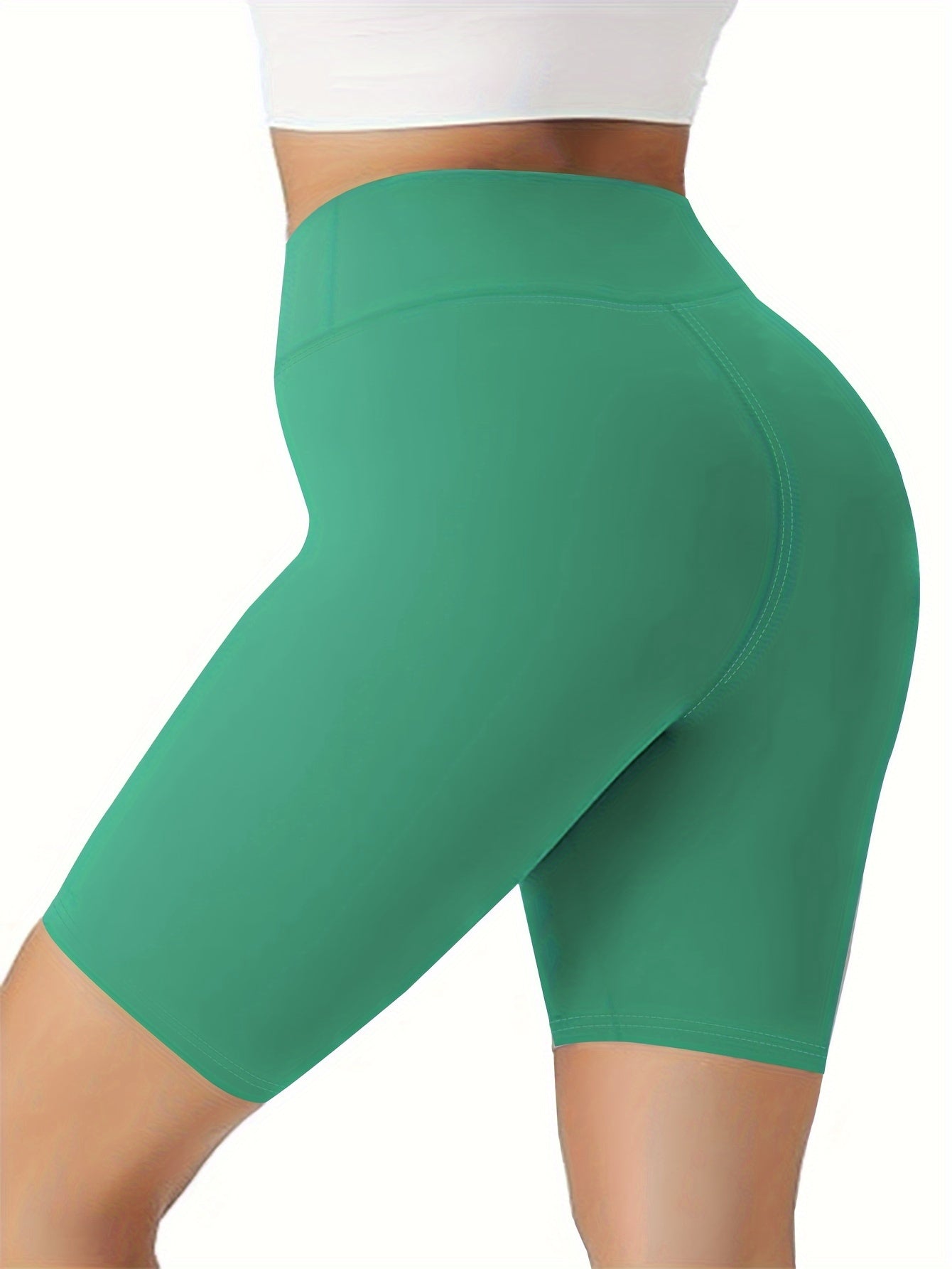 Pantalones cortos de yoga de compresión de cintura alta para mujer, secado rápido, sin mostrar, ropa deportiva activa