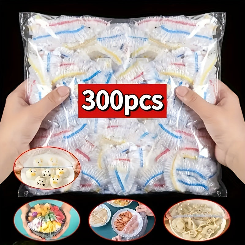 Food Wrap 300 Pieces Stretchable Plastic Cling Film for Food Storage and Preservation