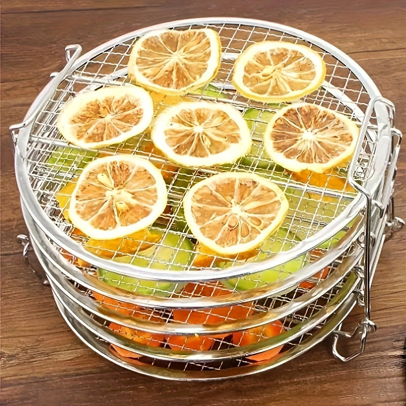 Stainless Steel besh qatlamli bug'lash rack va quritish aksessuari Air Fryer uchun