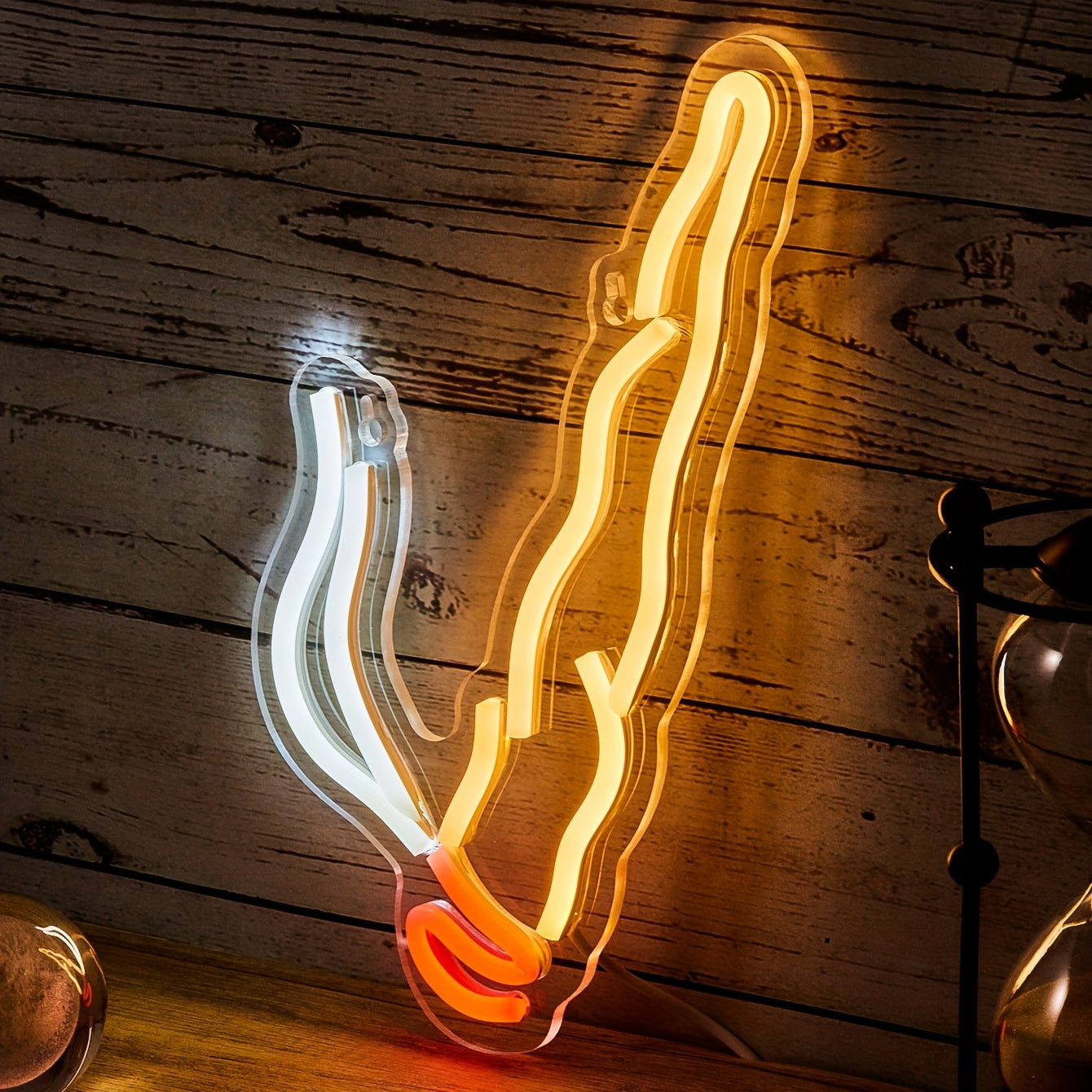Neon Wall Light Cigarette Shape USB Powered Wall Decor