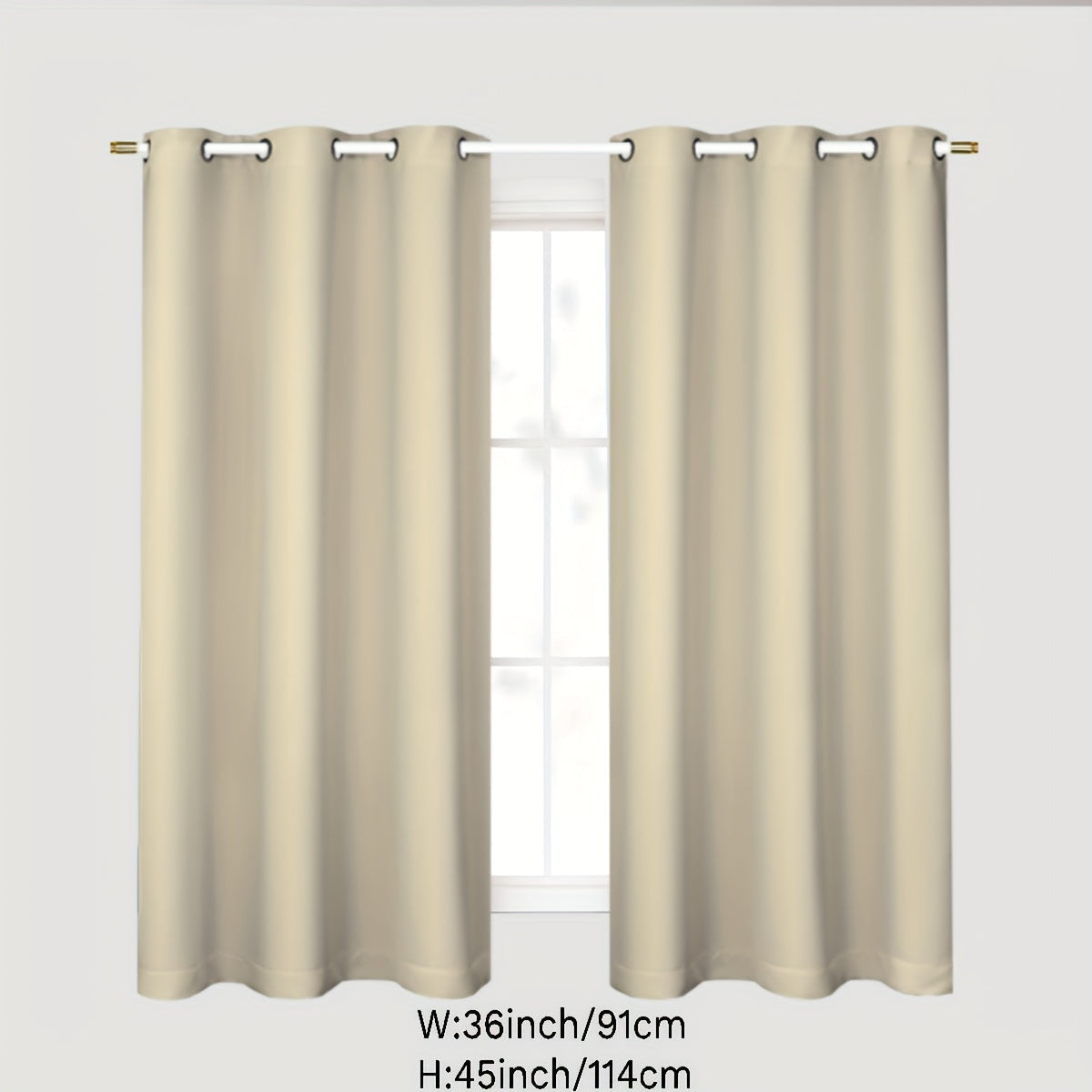Gray Blackout Curtains for Bedroom Living Room Thermal Insulation Noise Reduction 1PC
