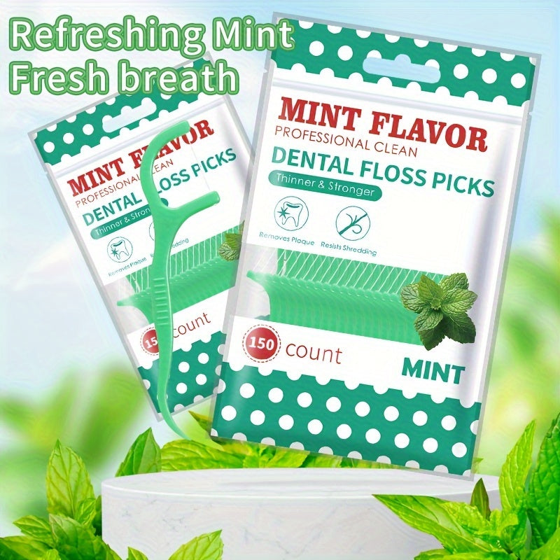 Disposable Dental Floss Sticks for Travel Mint Flavor 50/150/300/600pcs