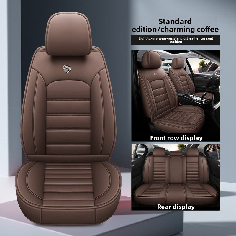 Car Seat Cover Set for 5-Seater Ice Slip Fiber PU All-Season Protection