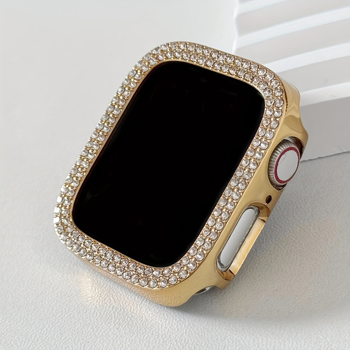 Women's Rhinestone Decor Protective Watch Case for Apple Watch 38-49mm Hard Shell Lightweight
