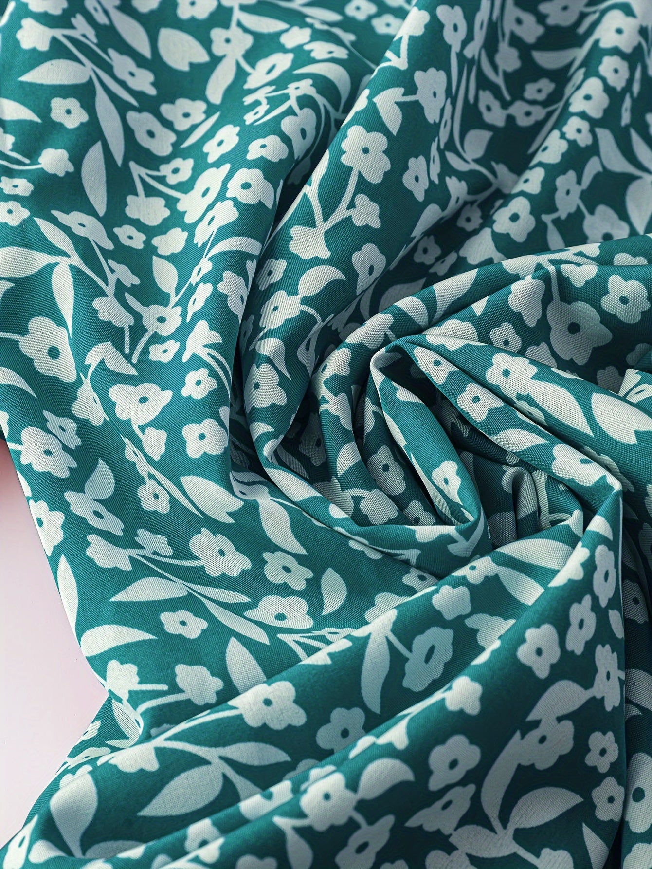 Plus Size Floral Print Long Sleeve Jumpsuit for Spring Women