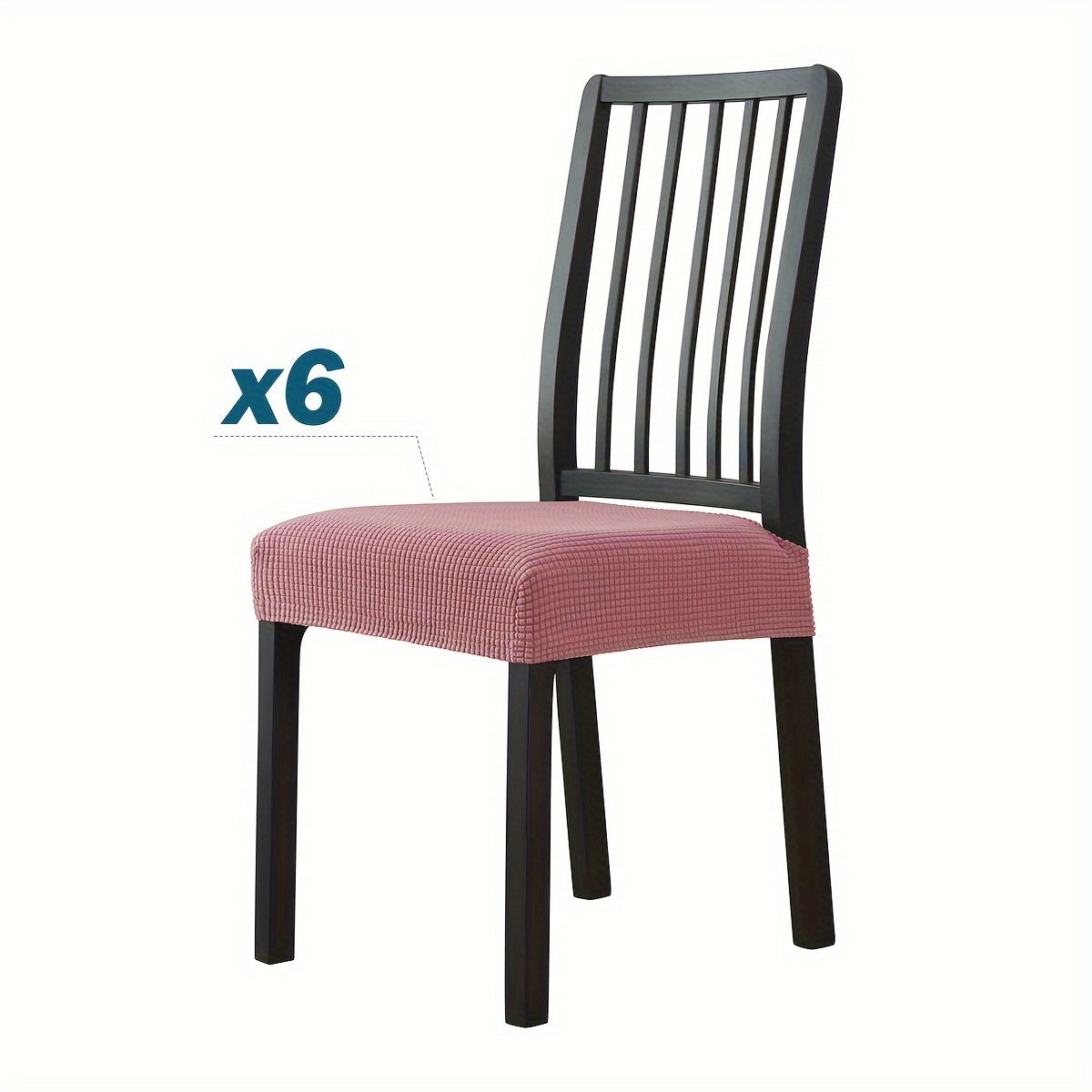 4-6 Piece Velvet Chair Covers with Elastic Headrest for Dining Chairs in Home and Hotel