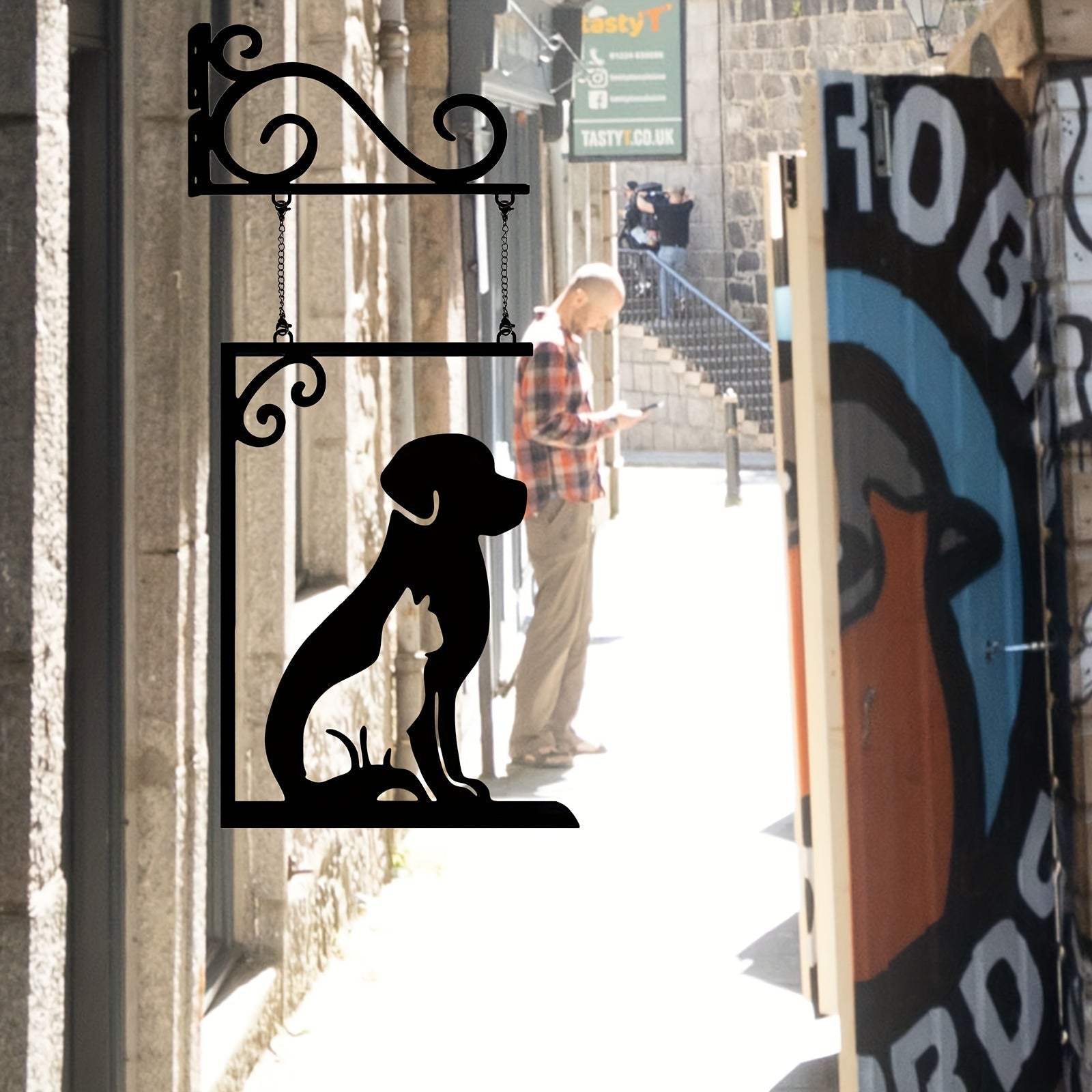 Metall eshik belgilari, oltin retriver tasviri bilan - uy hayvonlarini sevuvchilar uchun ajoyib ta'til sovg'asi, quvnoq sariq rangda, bog'ingiz, patio, ombor yoki to'siq bezatish uchun mukammal.