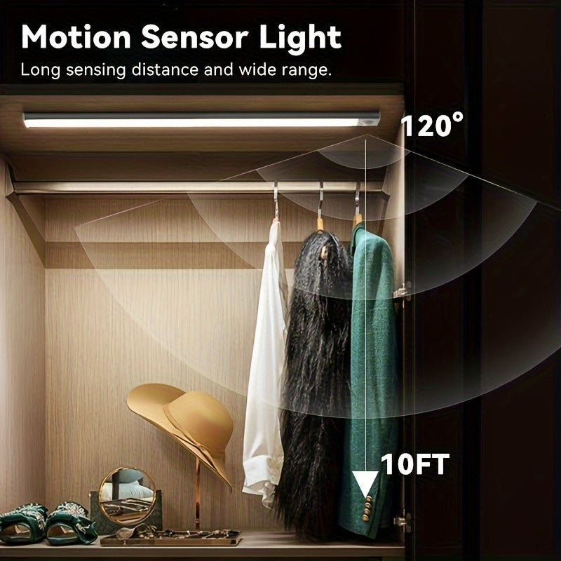 2 Ta'kidlanadigan Ostki Shkaf Yoritgichlari, Harakat Sensoriga ega, 3 Ta Rang Harorati, Magnit O'chirish funksiyasi, Shkaf va Oshxona Yoritgichi uchun mukammal. Shuningdek, Poydevor va Ombor uchun Simsiz Stolda Yoritgich sifatida ham foydalanish mumkin.