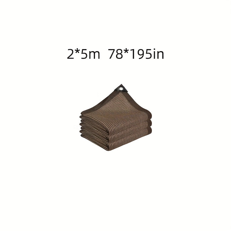 Brown HDPE Square Shade Sail 95 Sun Block UV Heat Resistant Outdoor Cover