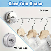 Adjustable Stainless Steel Wall-Mounted Laundry Line for Indoor Use
