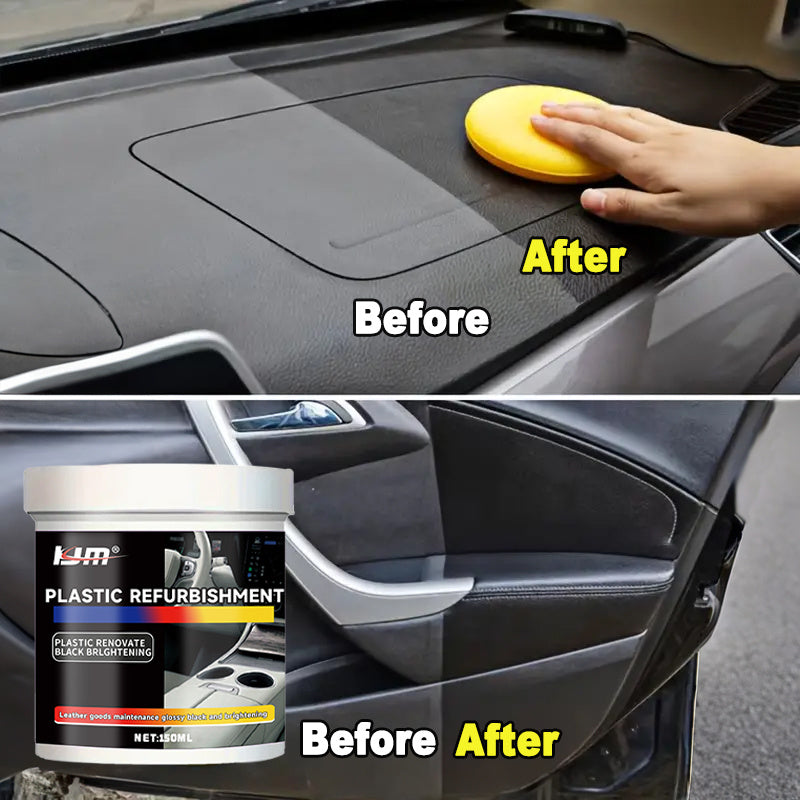 Cera de reparación plástica 150ml para tablero de coche, cuidado de neumáticos, asiento, potenciador de brillo