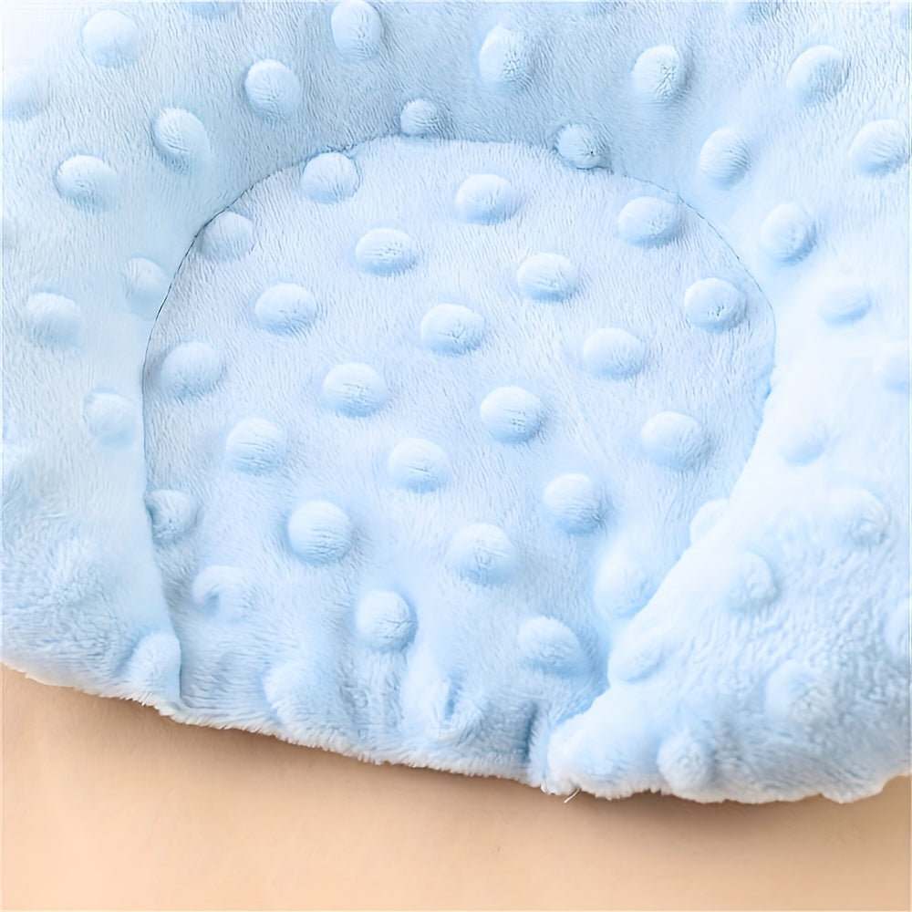 Small Dog Sleep Pad U-Shaped Cartoon Design Polyester Fleece Toy Breed Bed