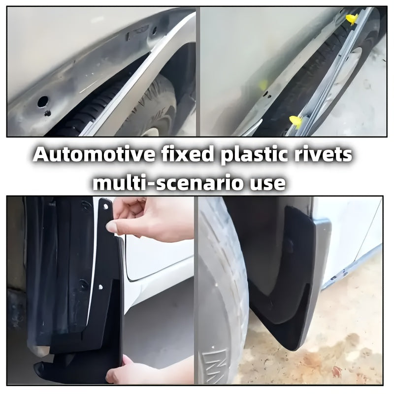 20/60/120pcs 8mm Black Plastic Rivets Car Bumper Fasteners Durable Clips