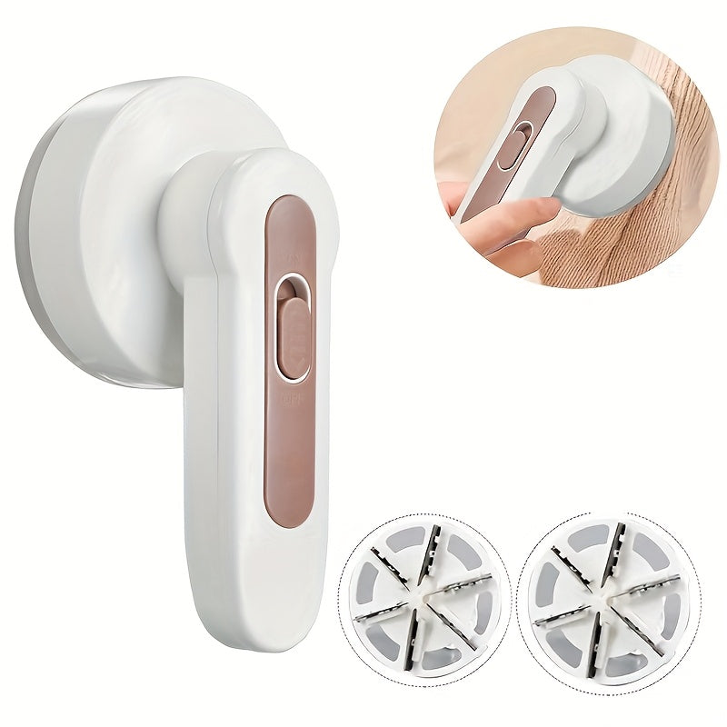 USB orqali zaryadlanadigan to'qima qirqish mashinasi, pushti aksentlar bilan, 500mAh litiy batareyasi. Kiym, yostiq, mebel, gilam va divan uchun portativ to'kintiruvchi. Zaruriy tozalash asbobi.