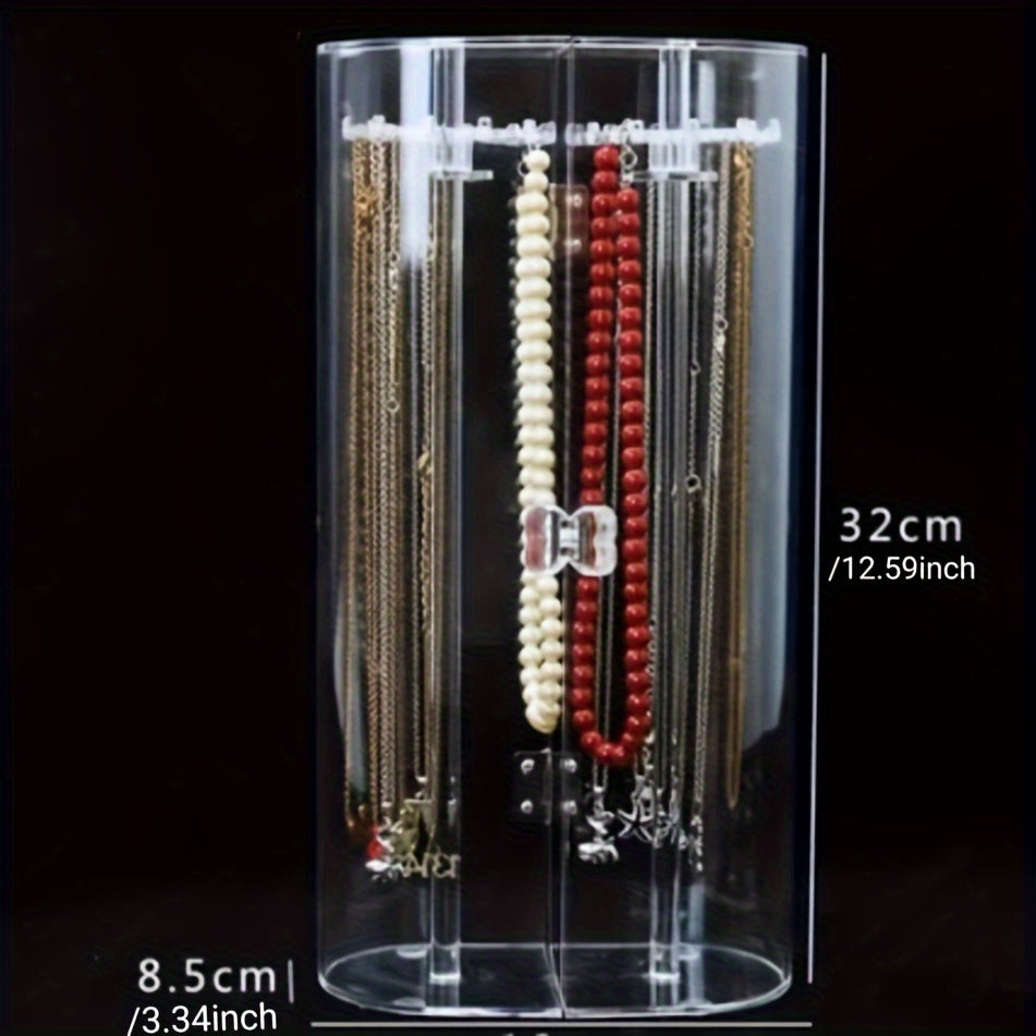 Acrylic Jewelry Organizer with Transparent Design for Necklaces Bracelets and Watches