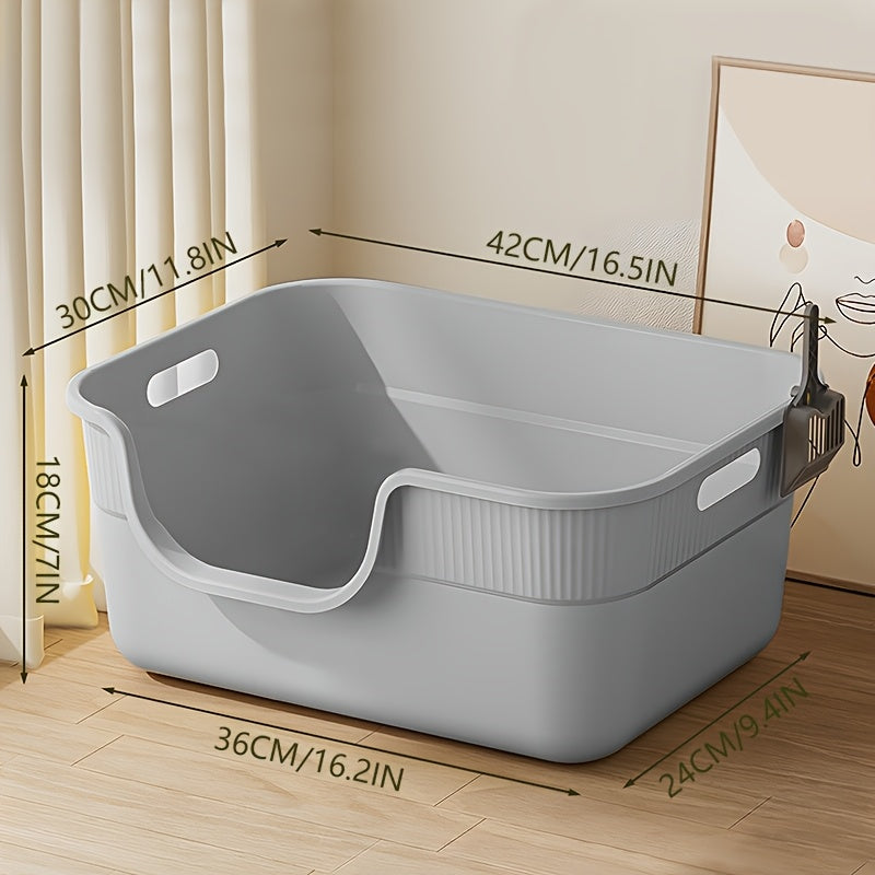 XL Mushuk To'lg'oq Qutisi, Splash Himoyasi bilan, Yarim Yopiq va Ochiq Dizayn, Qoshimcha Qopqoq va Deodorant Sumkasi bilan