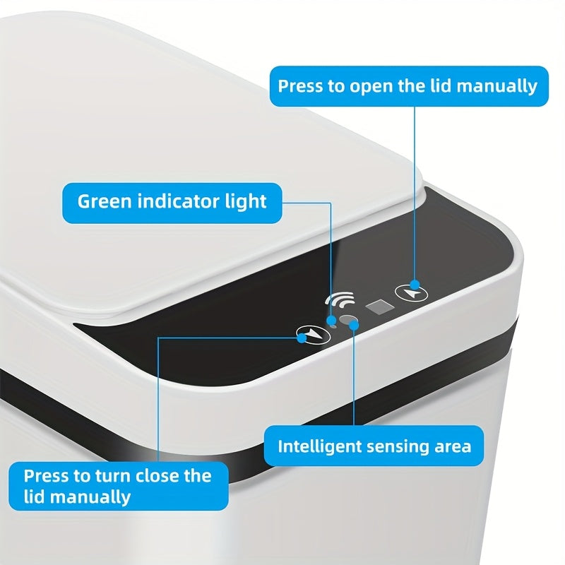 Touchless 2.2-Gallon Trash Can with Automatic Sensor and Seal Lid for Home Office Bathroom
