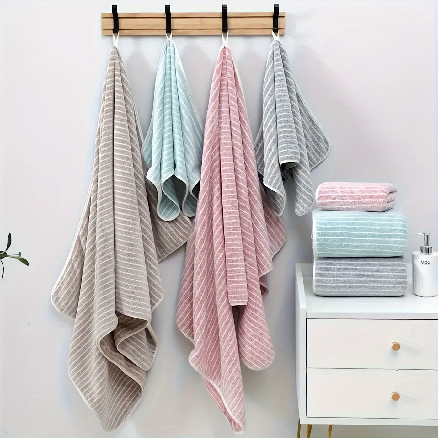 10-Piece Microfiber Towel Set Includes Bath, Hand, and Washcloths for Home Hotel Spa