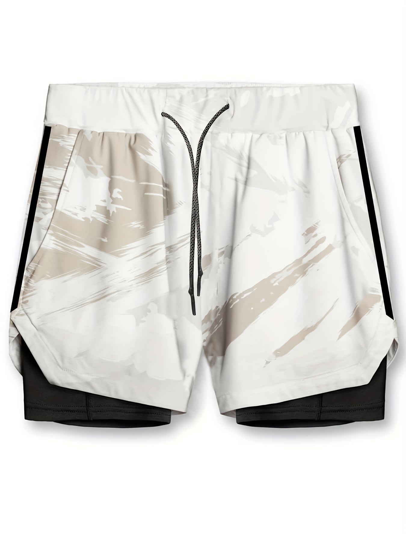 Men's Camo Polyester Sleeveless Sports Suit for Running and Fitness