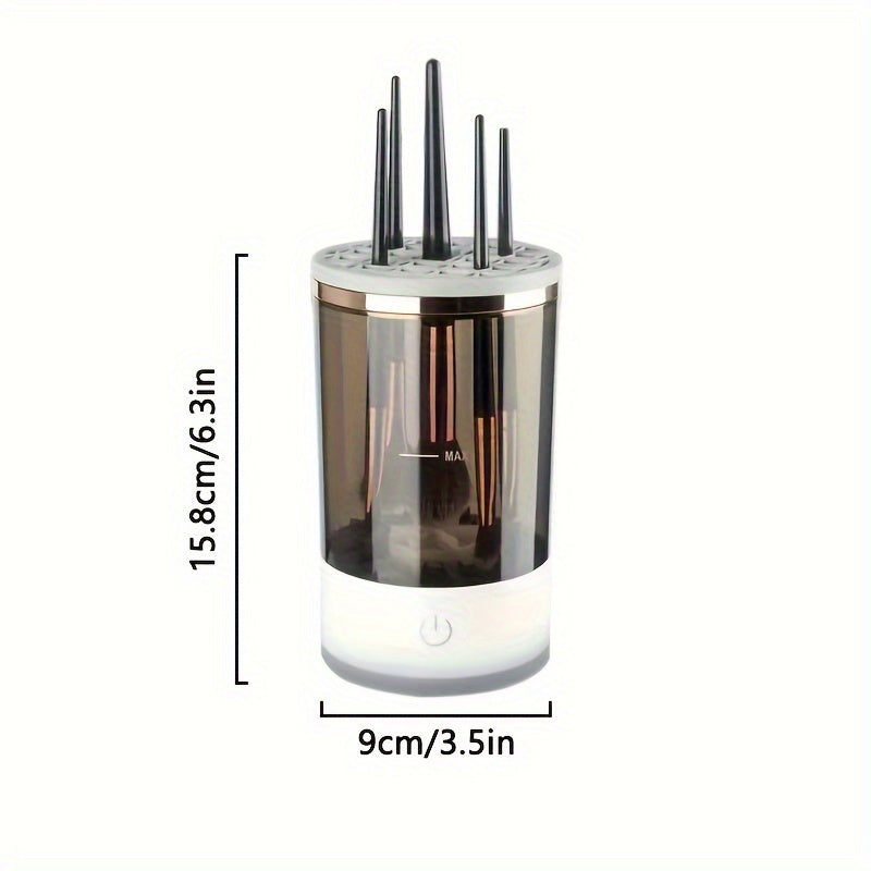 Portativ USB ulagichi elektr makiyaj cho'tkasi tozalagichi, kauchuk yengli cho'tka.