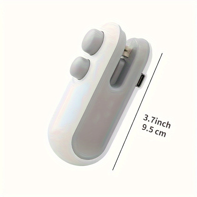 Portativ snack yopish mashinasi, qo'lda plastik paket yopish, USB bilan qayta zaryadlanadigan 150mAh batareya