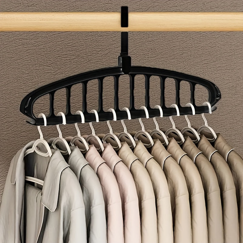 Foldable Plastic Clothes Hanger Heavy Duty Space Saving Wardrobe Organizer for Bedroom Closet