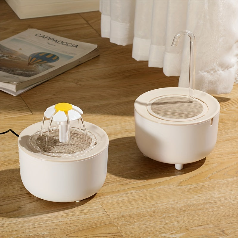 1L Cat Water Dispenser with Flowing Water Filtration Automatic Circulation