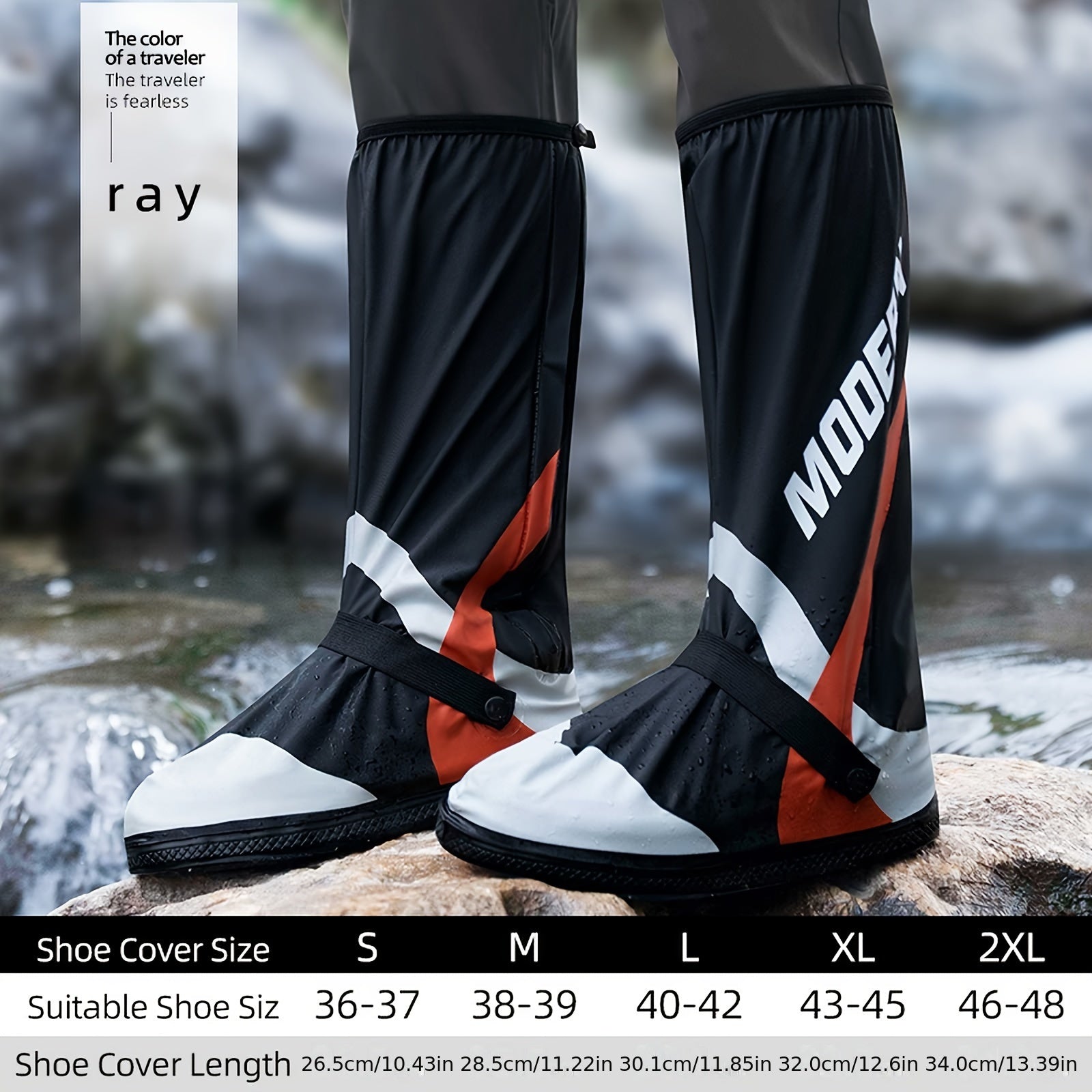 Reflective Waterproof Shoe Covers for Men and Women Non-Slip Rain Boot Protectors