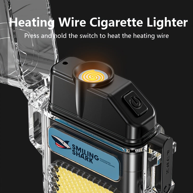 Rechargeable LED Flashlight and Windproof Lighter for Camping Hiking and Outdoor Activities