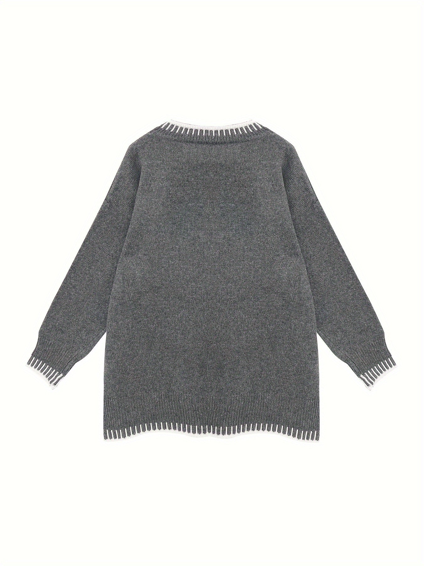 Girls Cotton Color-Blocked Pants and Sweater Set