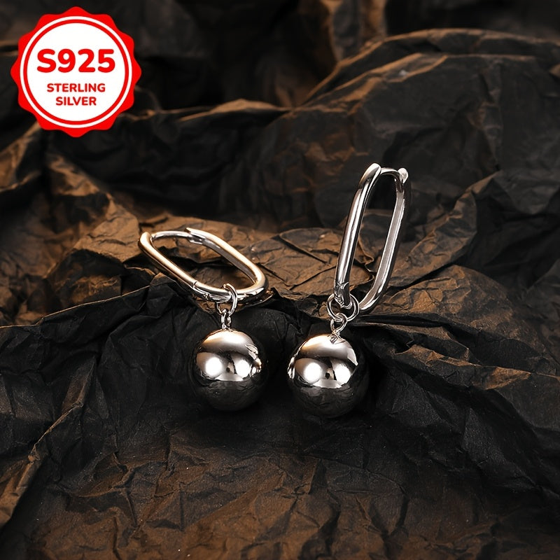 Women's Long Bead Earrings Silver Fashion Casual Jewelry