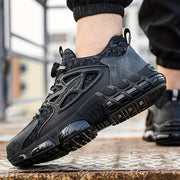 Men's Steel Cap Work Shoes Durable Safety Outdoor Anti-Penetration Counter-Smash Mid Top