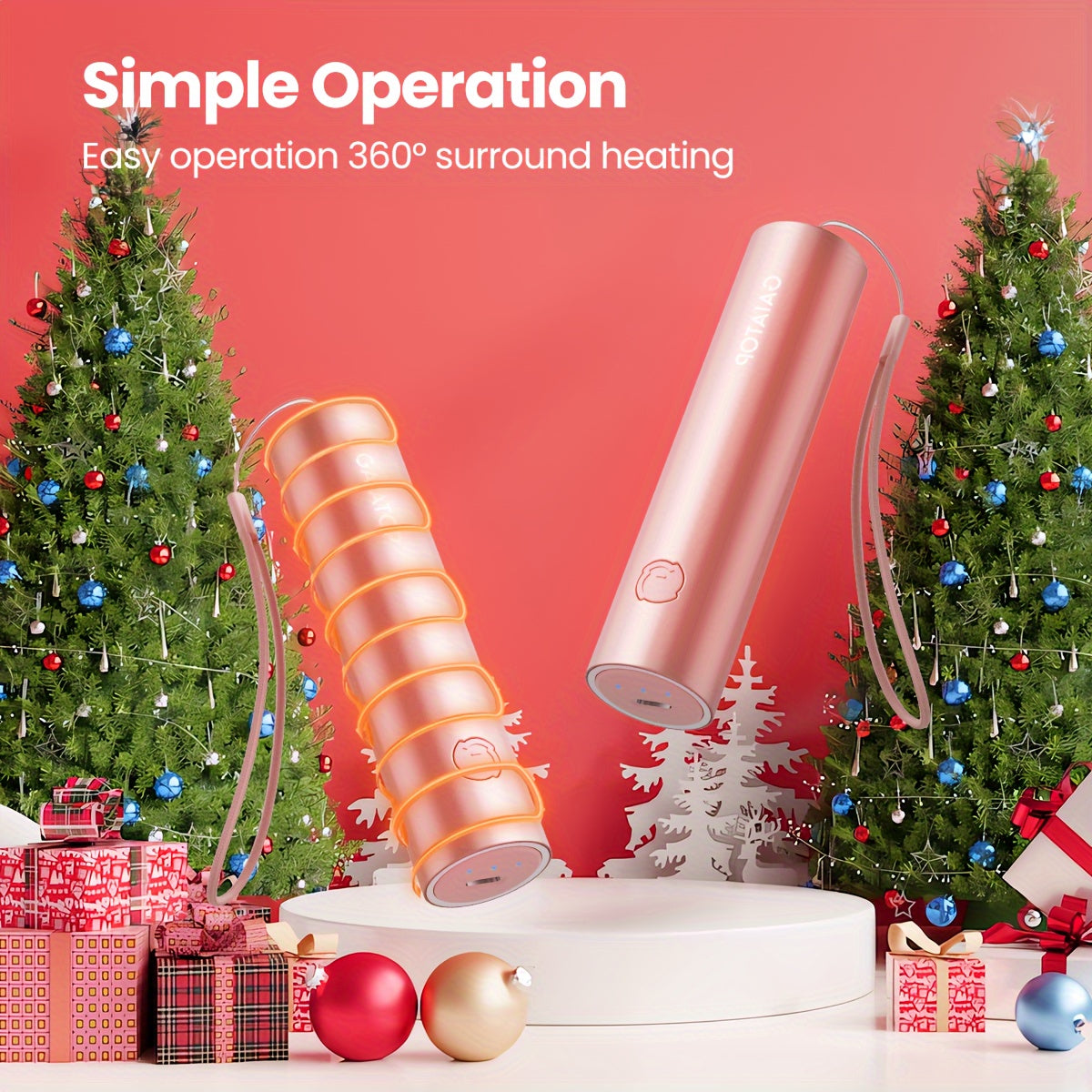 Portable Hand Warmer with Lipstick Design, Rapid Heating, Lanyard, Travel Gift