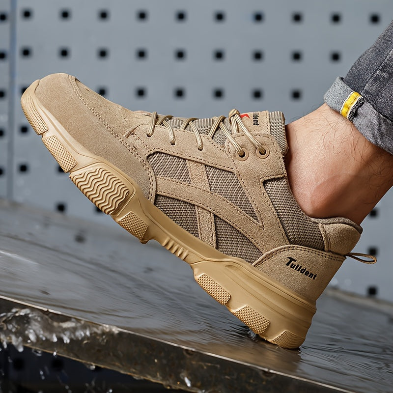 Men's Insulated Steel Cap Work Shoes Breathable Resistant Sole for Electricians