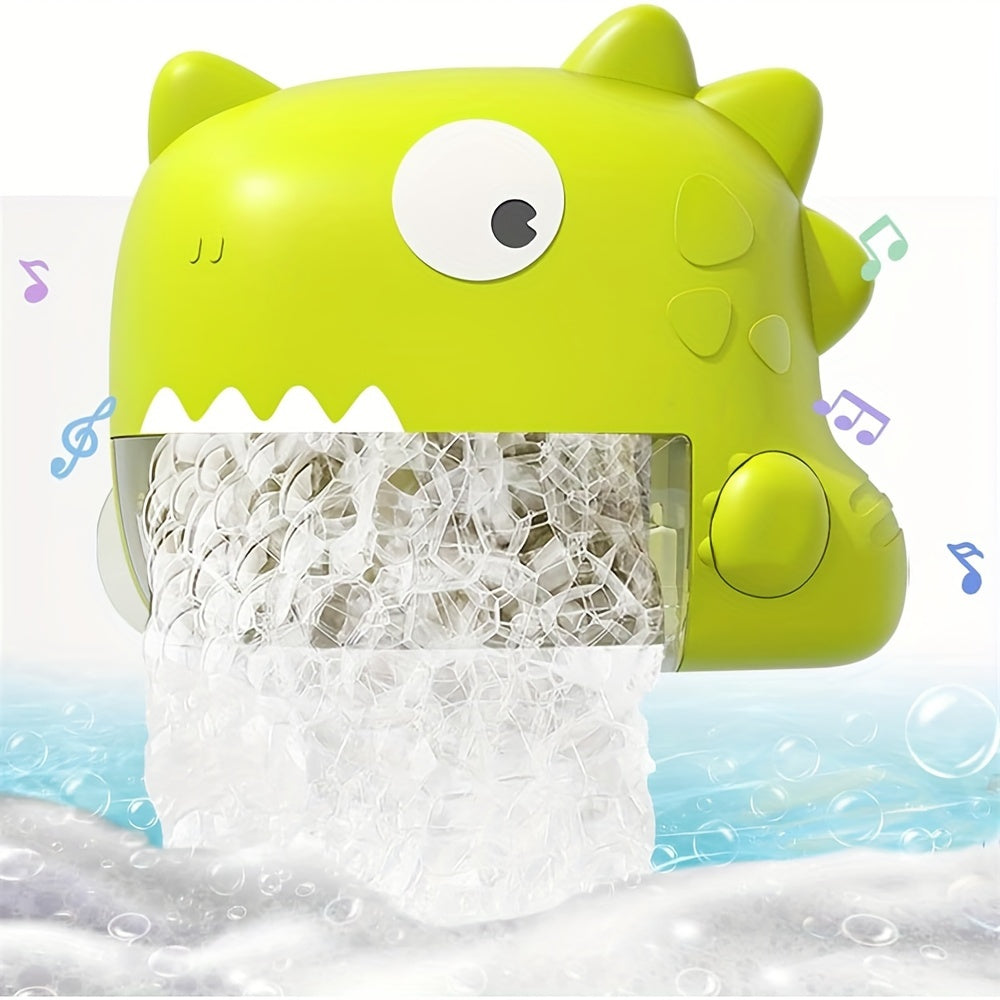 Baby Bath Toy Dinosaur Bubble Machine with Music and Water Hose