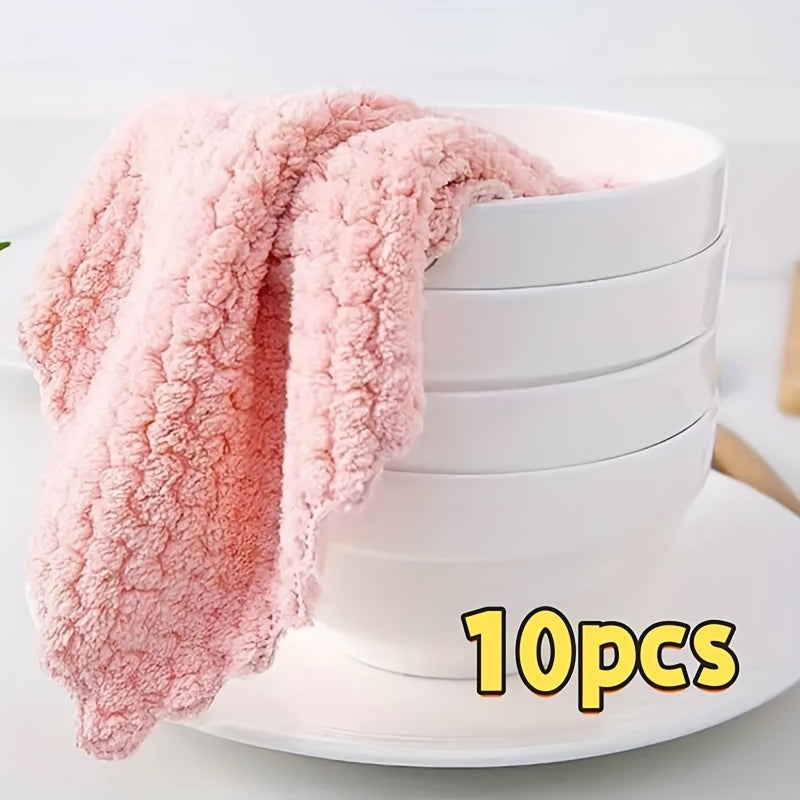 Ultra-Qalin Ananas To'rli Oshxona Sochiqlari - 10 Ta Paket, 16x27 sm, Yog'ga Qarshi, To'kilmaydigan, Ko'p Qavatli Tozalash Matolari, Uy Tozalash Vositalari, Mukammal Rojdestvo Hediye, Tez Quriydigan Qo'l Sochiqlari