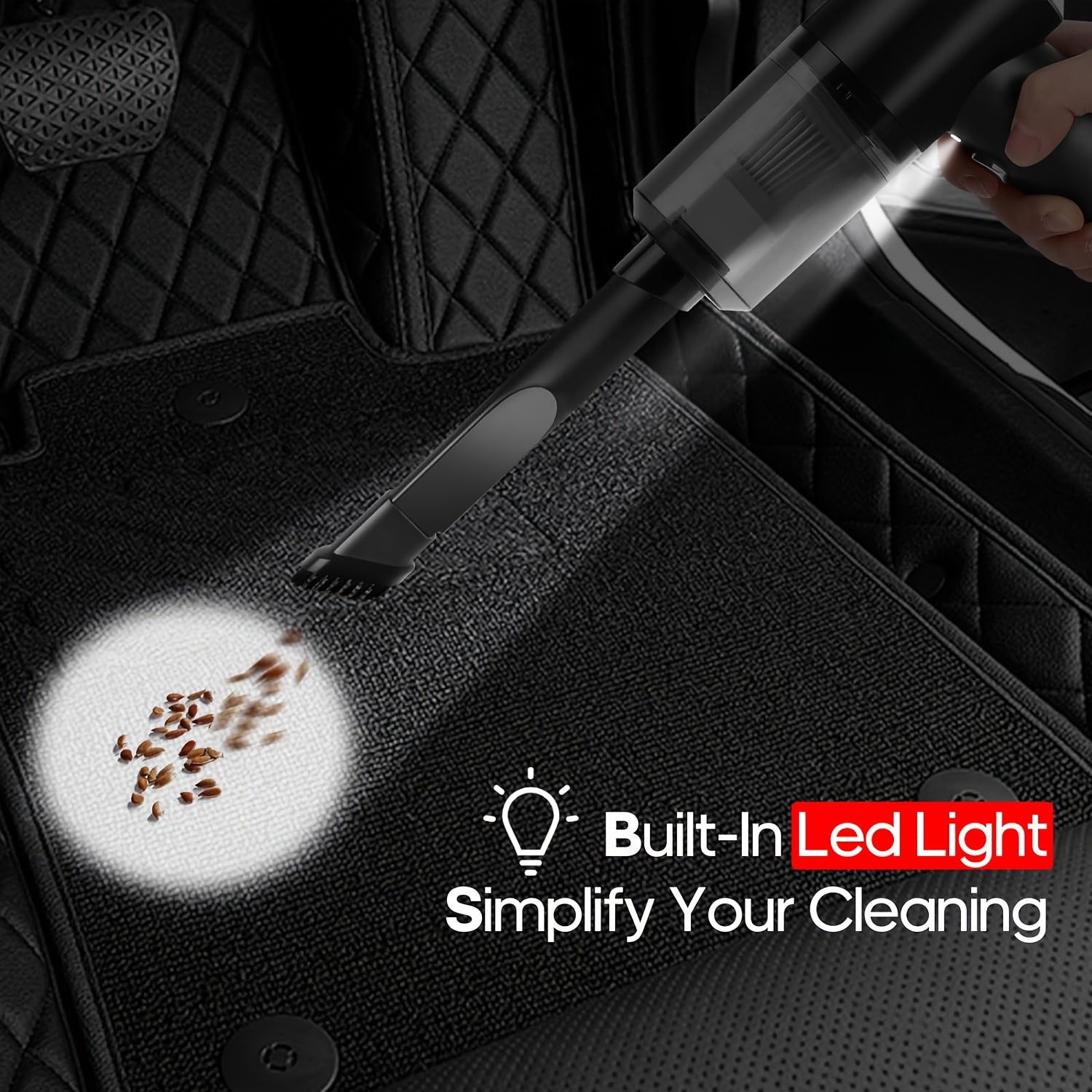 Portable Cordless Vacuum Cleaner Car Home Lightweight Strong Suction