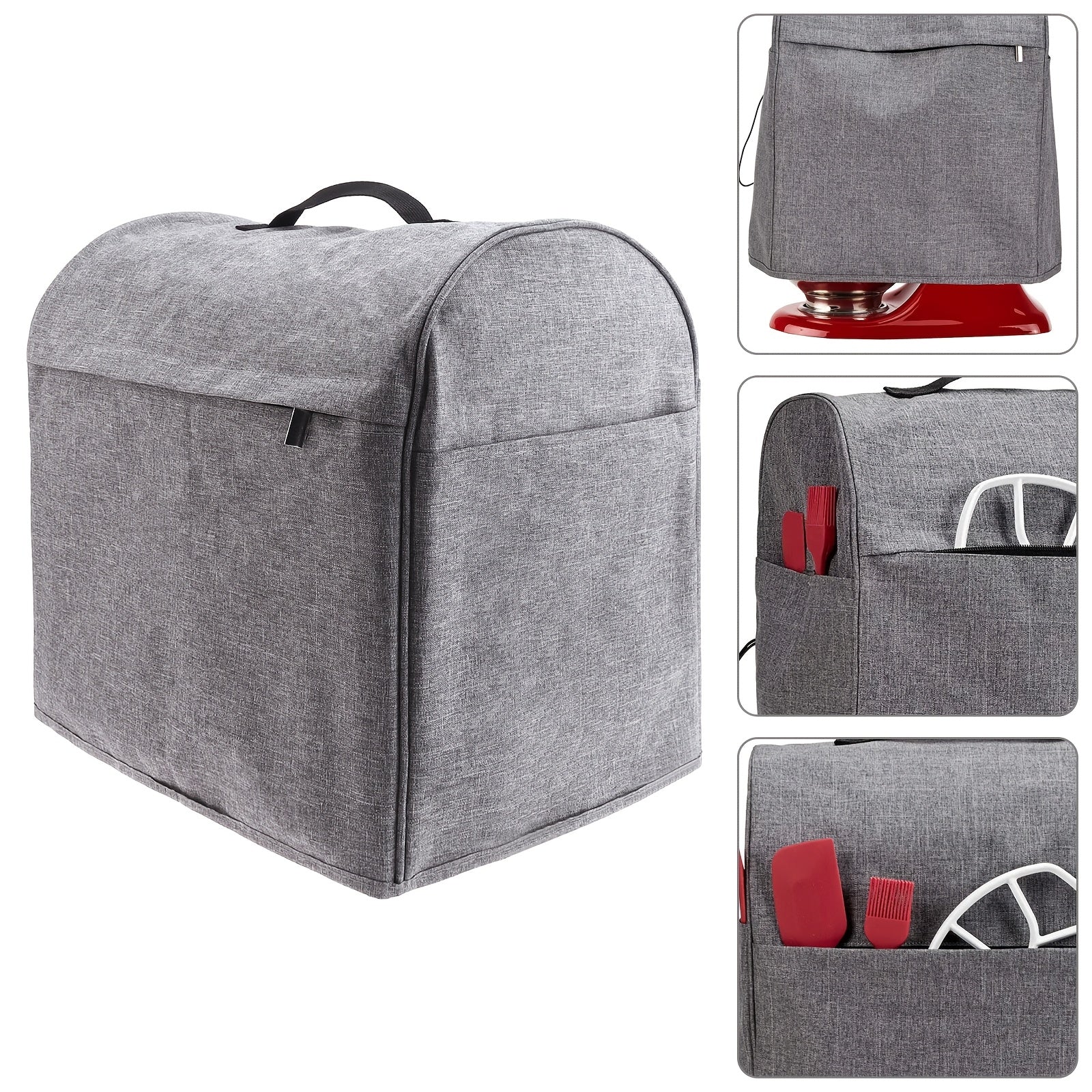 4.5-8QT Stand mikserlar uchun to'plam qopqog'i changga qarshi polyester bilan, saqlash sumkasi bilan