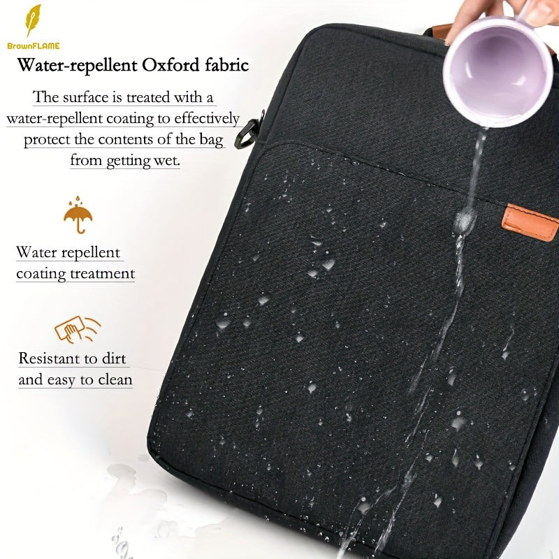 Waterproof Laptop Shoulder Bag for 27.94cm Tablets and 33.02cm Laptops Black Grey Blue Pink