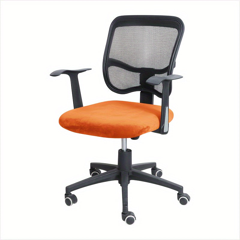 Funda de silla de terciopelo Silvery Fox con elástico y cinturón de atadura para hogar, oficina, hotel