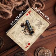 STRUBLFE Vintage qaroqchilik mavzusidagi poker kartalari, sirpanishga qarshi embossing, geometrik dizayn va oltin aksentlar bilan. Oila yig'ilishlari va partiya o'yinlari uchun mukammal. Zamonaviy ko'rinish uchun hashamatli karta tuzilishi.