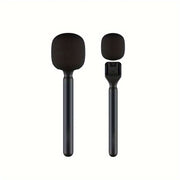 Wireless Handheld Microphone Grip with Adapter for Interviews Black Plastic