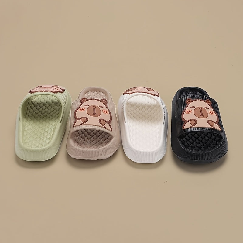 Ayollar uchun multfilm quyonli EVA och oyoqli yopiladigan yozgi poyabzal