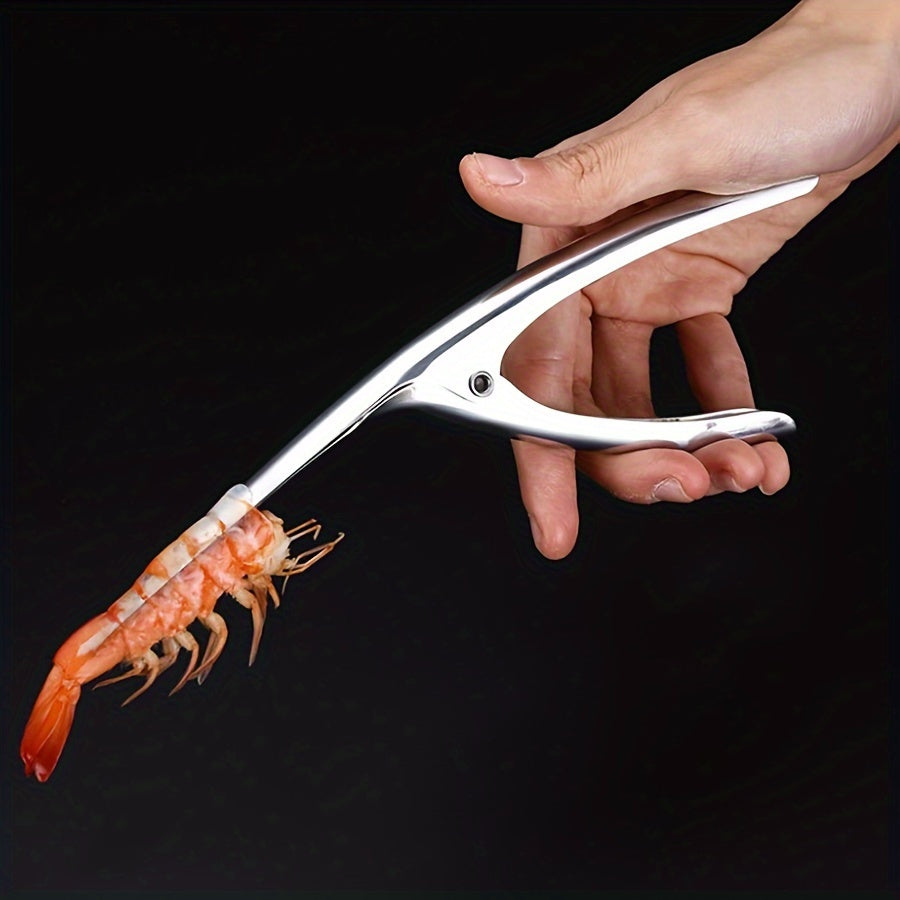 Stainless Steel Shrimp Deveiner Tool - Ergonomic Handle Seafood Prep