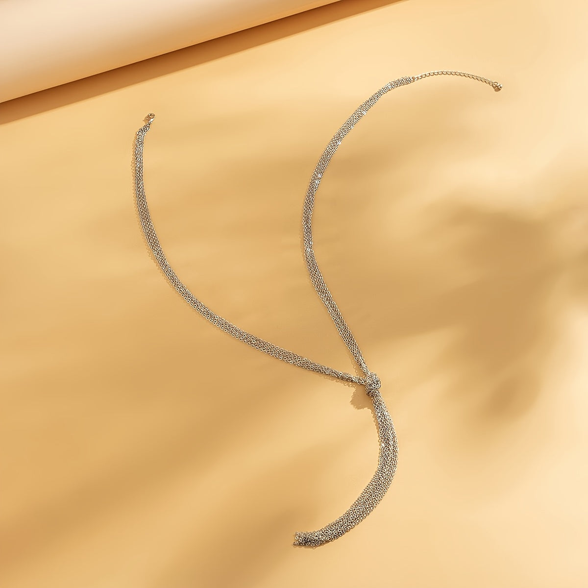 Women’s Copper Snake Bone Chain Necklace with Tassel for Parties and Gifting